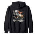 Antisocial Butterfly Gift Hoodie - Graphic Print Men Women - T-Shirt, Sweatshirt, Hoodie