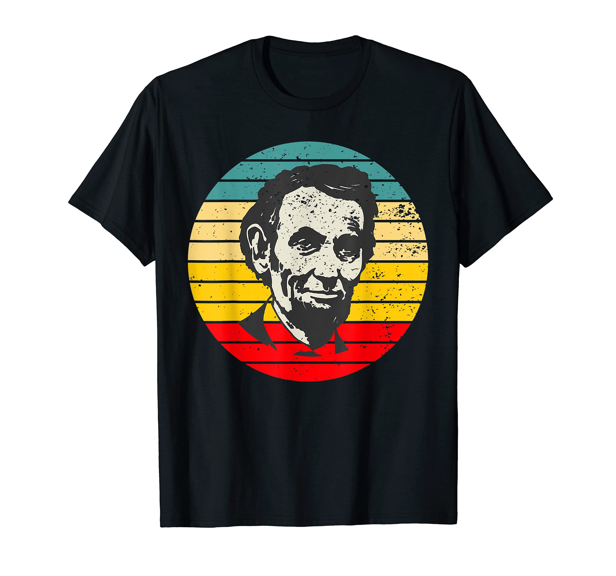 4Th July Sunset Abe Abraham Lincoln T-Shirt - Minimalist Print for Adults - T-Shirt, Sweatshirt, Hoodie