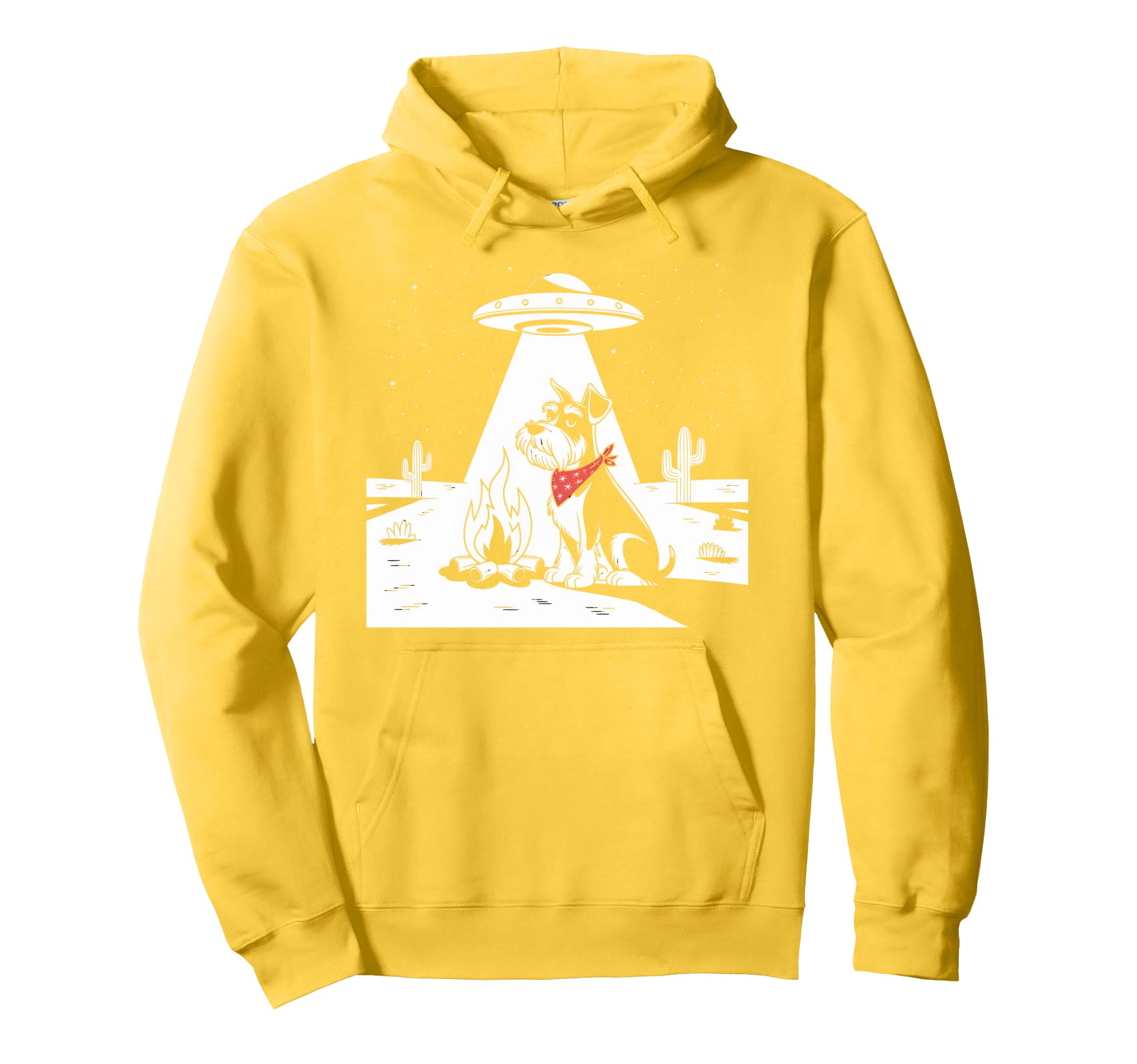 Schnauzer Schnauzer Ufo Western Hoodie - Custom Art Print Unisex - T-Shirt, Sweatshirt, Hoodie