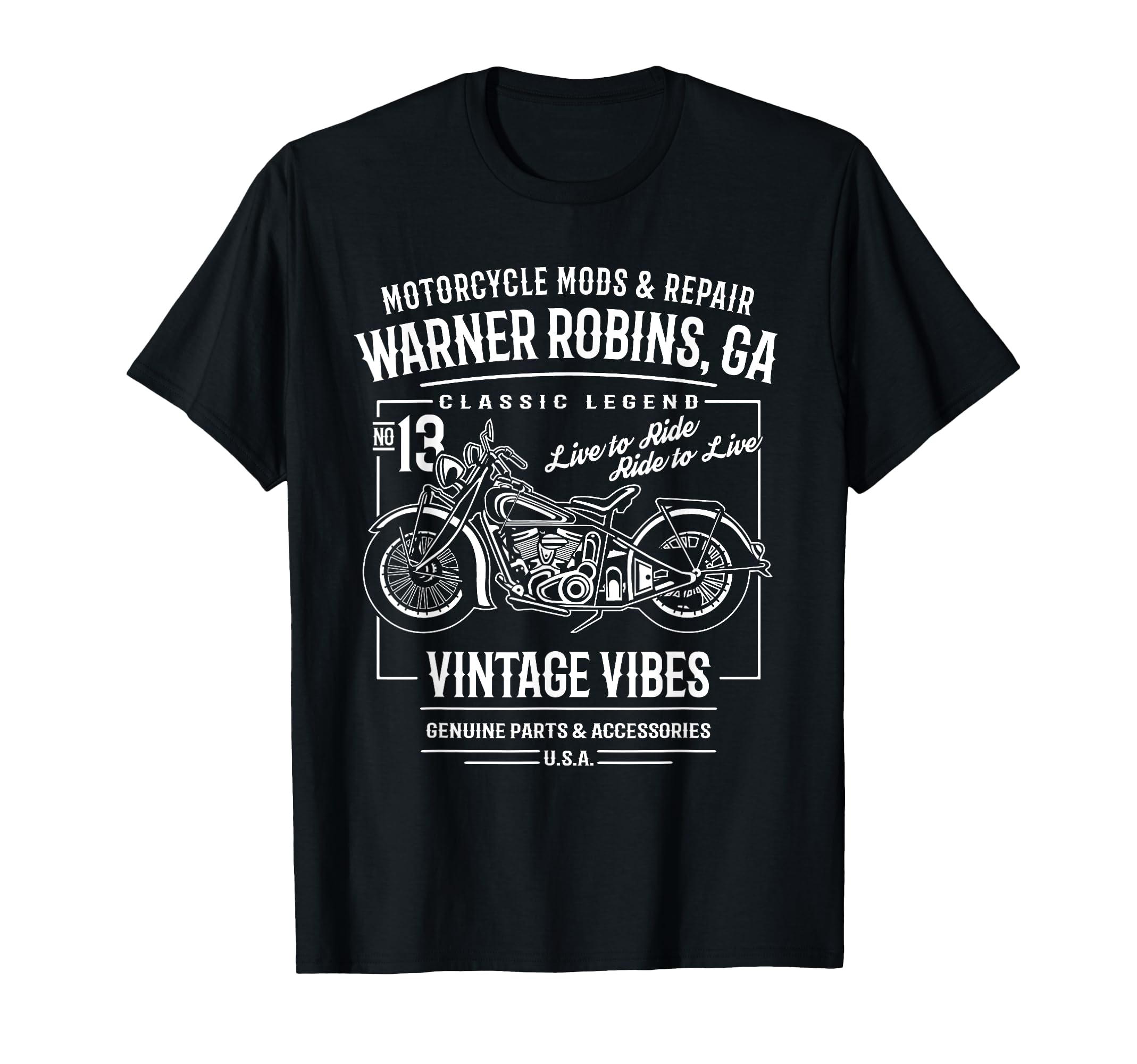 Warner Robins Ga Usa Motorcycle T-Shirt - Streetwear Style Unisex - T-Shirt, Sweatshirt, Hoodie