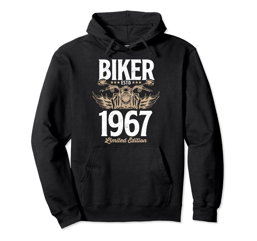 Biker Motorcycle Lover Born 1967 Hoodie - Unique Graphic for Adults - T-Shirt, Sweatshirt, Hoodie