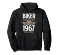 Biker Motorcycle Lover Born 1967 Hoodie - Unique Graphic for Adults - T-Shirt, Sweatshirt, Hoodie