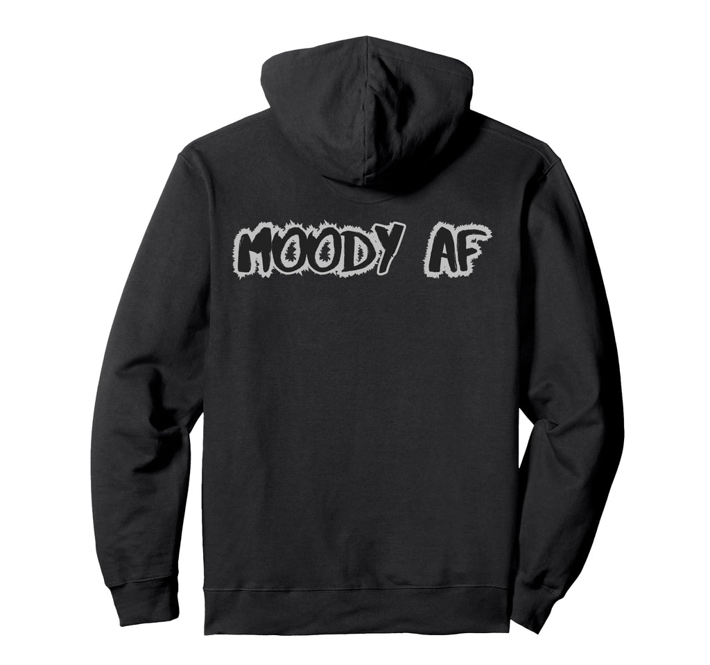 Moody Af Emotional Damage Overthinkers Hoodie - Graphic Print for Adults - T-Shirt, Sweatshirt, Hoodie