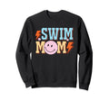 Swim Mom Happy Face Sweatshirt - Fun Novelty Design for Adults - T-Shirt, Sweatshirt, Hoodie