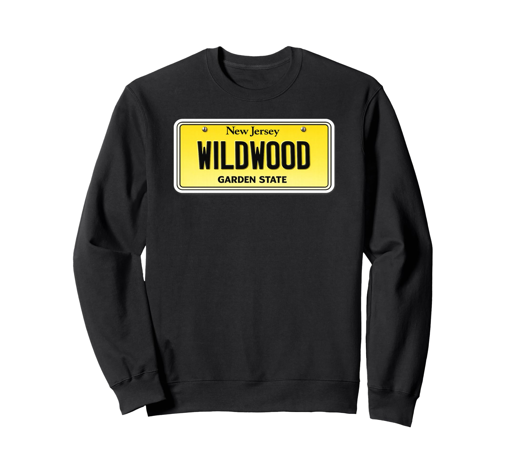 Wildwood Nj License Plate Beach Sweatshirt - Minimalist Print Unisex - T-Shirt, Sweatshirt, Hoodie