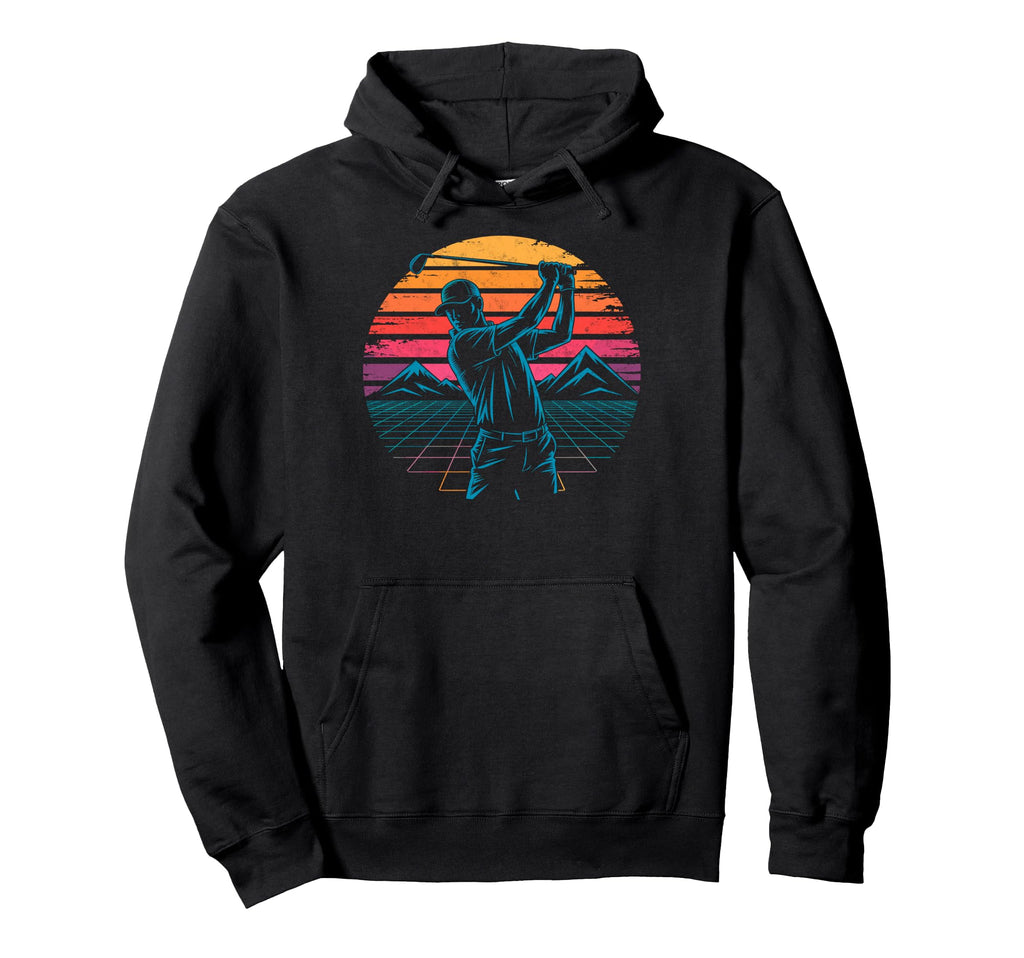 80S Synthwave Futuristic Golf Vibes Hoodie - Aesthetic Graphic for Adults - T-Shirt, Sweatshirt, Hoodie