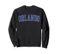 Orlando Fl Distressed Blue Varsity Sweatshirt - Graphic Print for Adults - T-Shirt, Sweatshirt, Hoodie