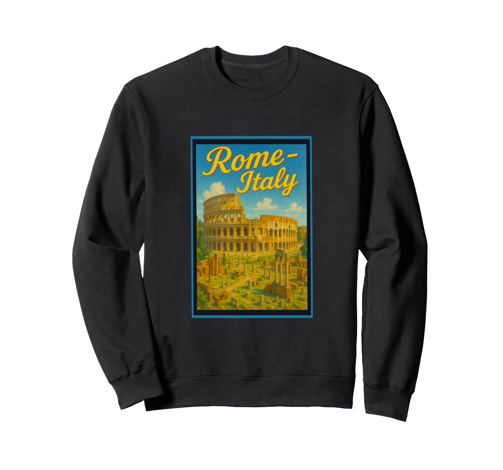 Rome Italy 50S Travel Tourist Art Sweatshirt - Custom Art Print Men Women - T-Shirt, Sweatshirt, Hoodie
