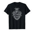 Biker Garage Motorcycle T-Shirt - Custom Art Print for Adults - T-Shirt, Sweatshirt, Hoodie