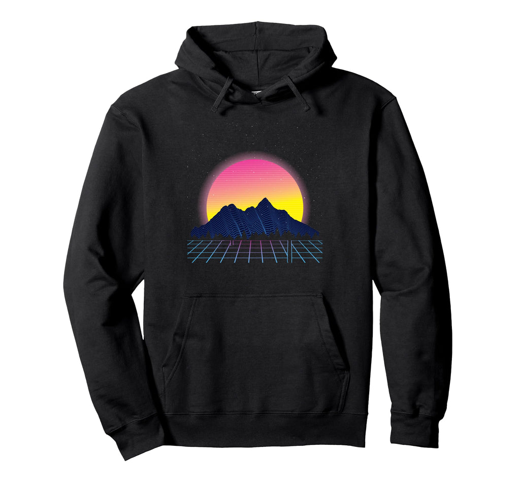 Synthwave Sunset Aesthetic Vaporwave Hoodie - Unique Graphic for Adults - T-Shirt, Sweatshirt, Hoodie