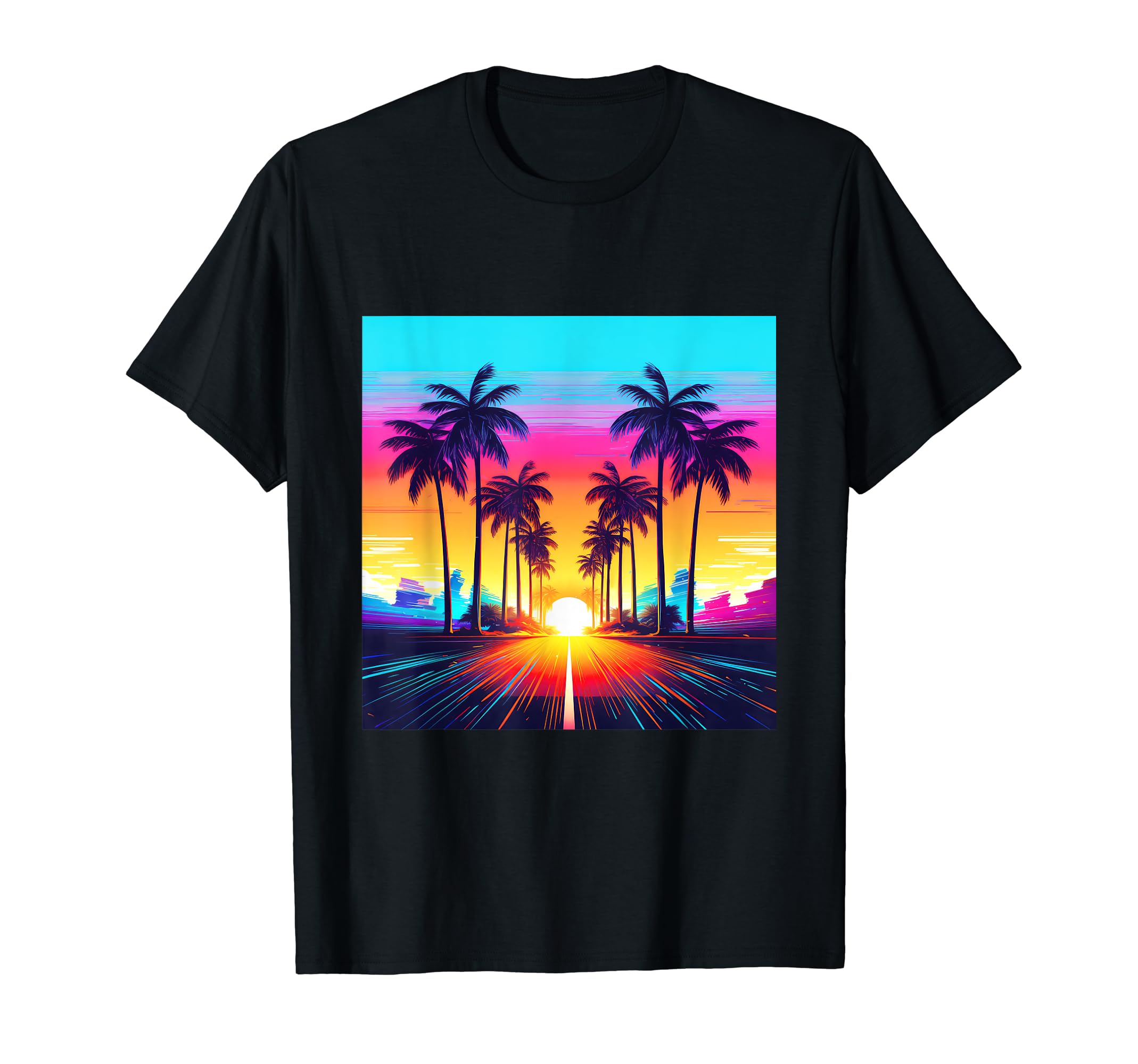Synthwave 80S 90S Futuristic Art T-Shirt - Aesthetic Graphic Men Women - T-Shirt, Sweatshirt, Hoodie