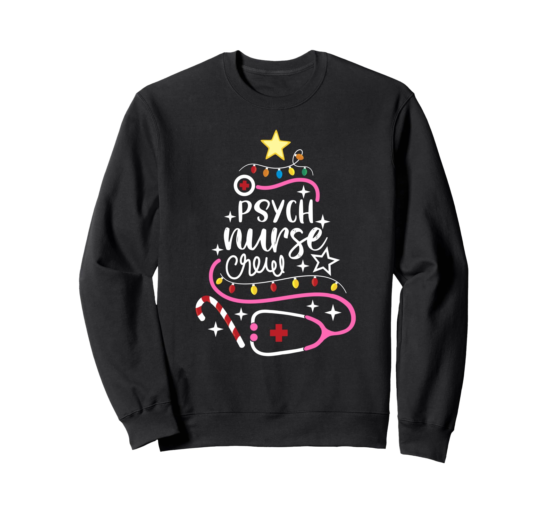 Psych Nurse Crew Merry Mental Sweatshirt - Minimalist Print for Adults - T-Shirt, Sweatshirt, Hoodie