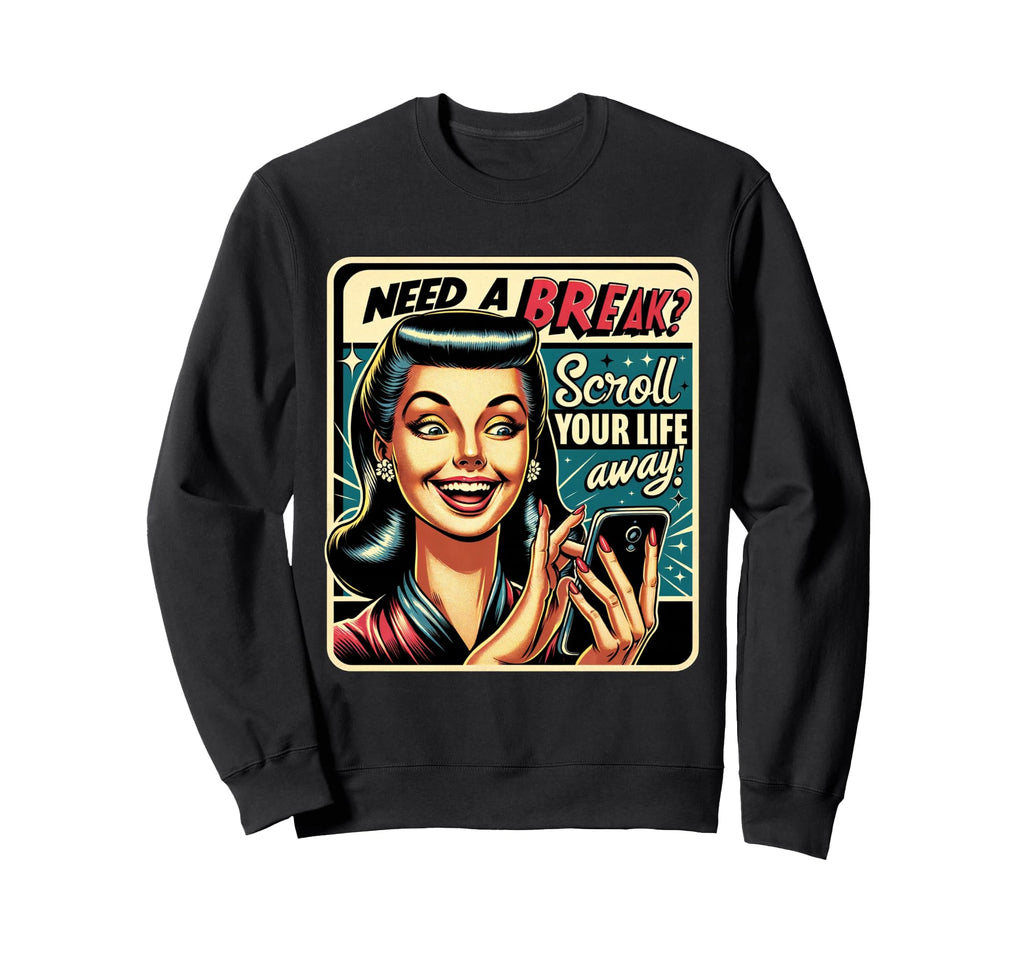 Modern Problems Nostalgic Vibes Sweatshirt - Fun Novelty Design for Adults - T-Shirt, Sweatshirt, Hoodie