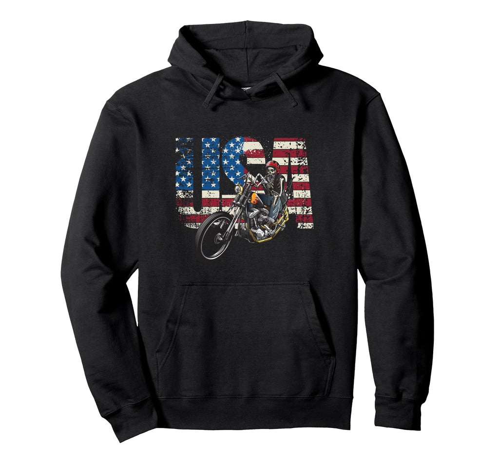 Motorcycle Usa Motorcycle Hoodie - Aesthetic Graphic Unisex - T-Shirt, Sweatshirt, Hoodie