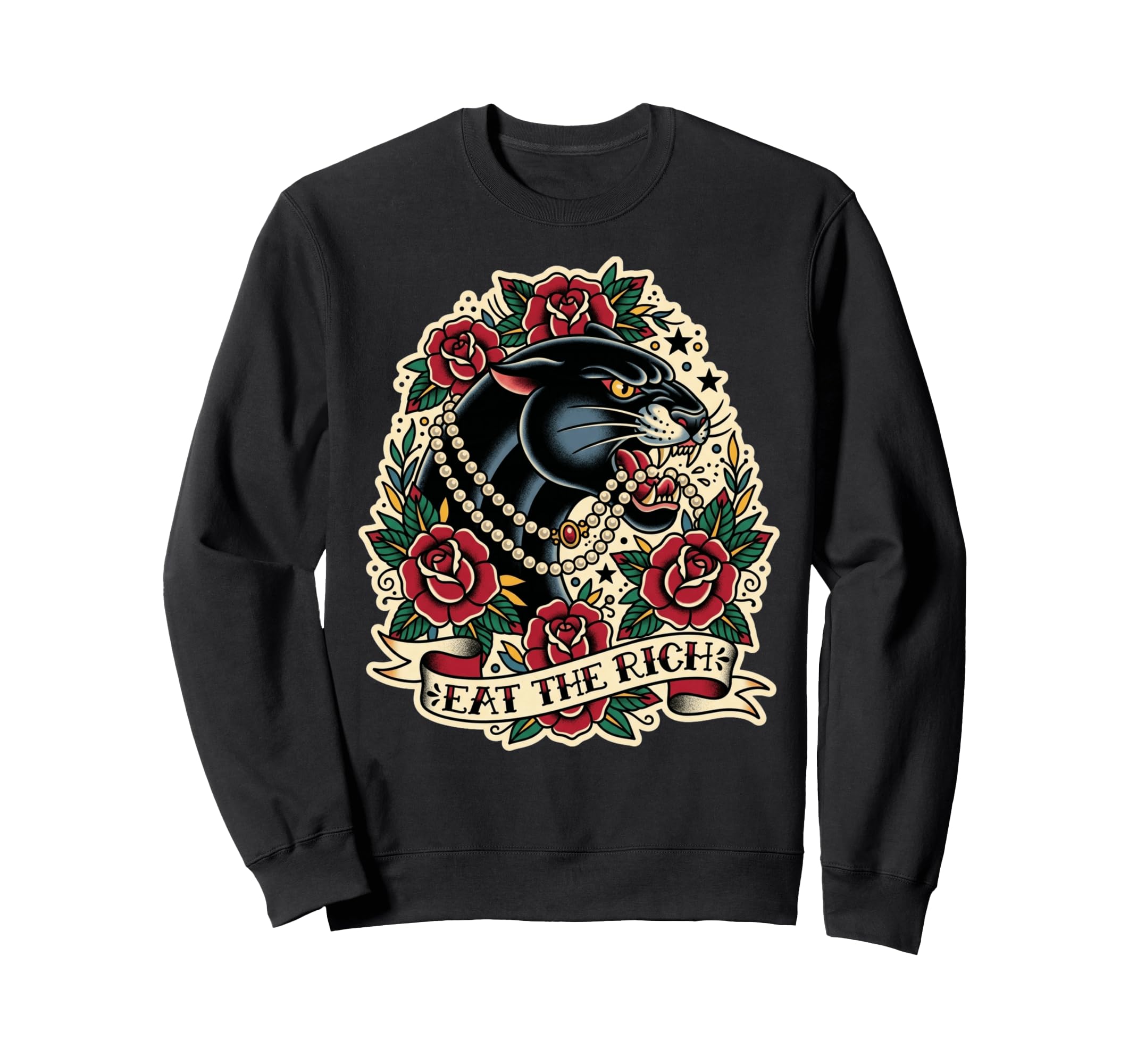 Eat Rich Traditional American Tattoo Sweatshirt - Streetwear Style Unisex - T-Shirt, Sweatshirt, Hoodie