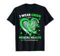 I Wear Green Mental Health Awareness T-Shirt - Unique Graphic Men Women - T-Shirt, Sweatshirt, Hoodie