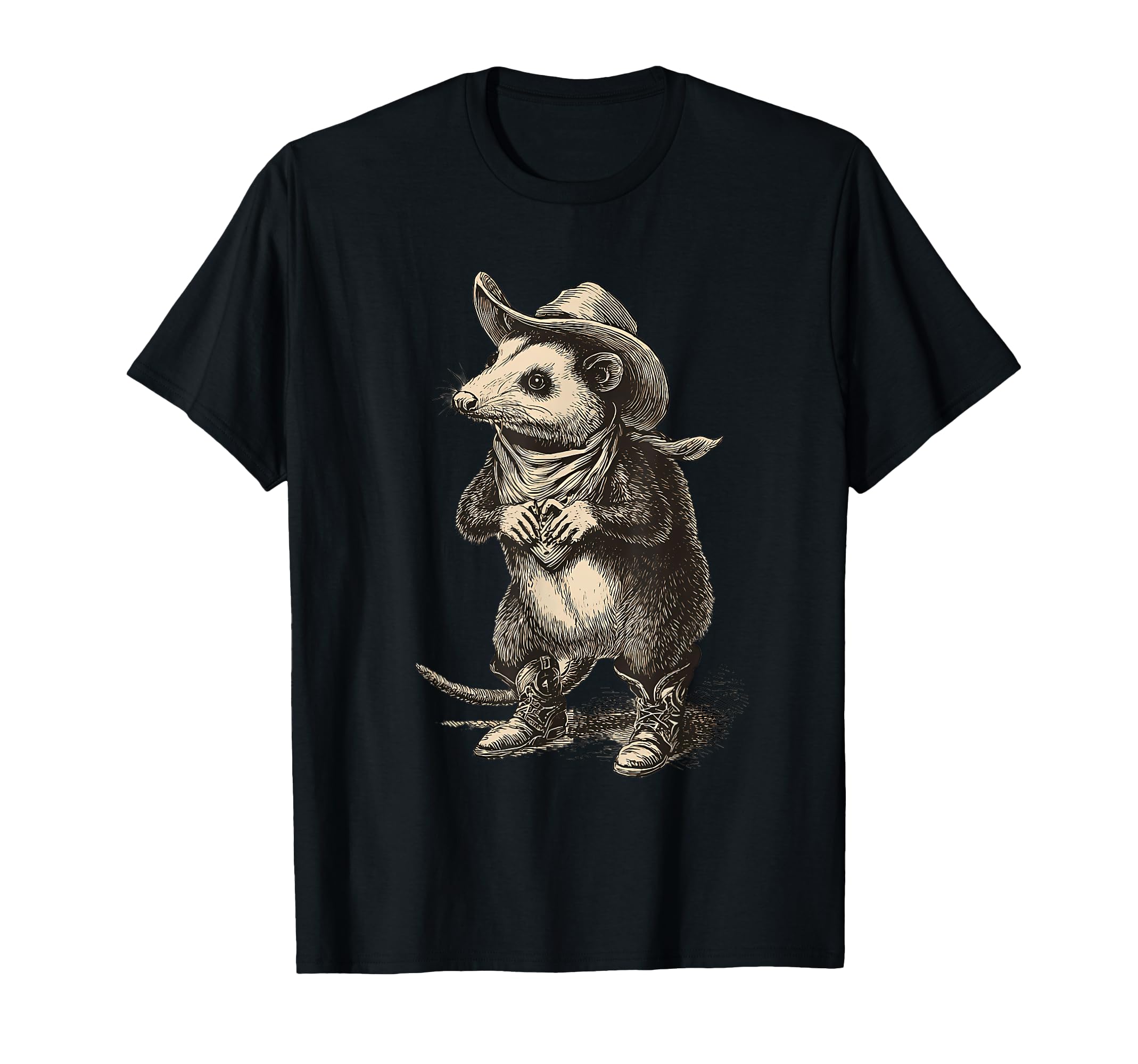 Opossum Cowboy Rodeo Cowgirl Possum T-Shirt - Aesthetic Graphic Men Women - T-Shirt, Sweatshirt, Hoodie