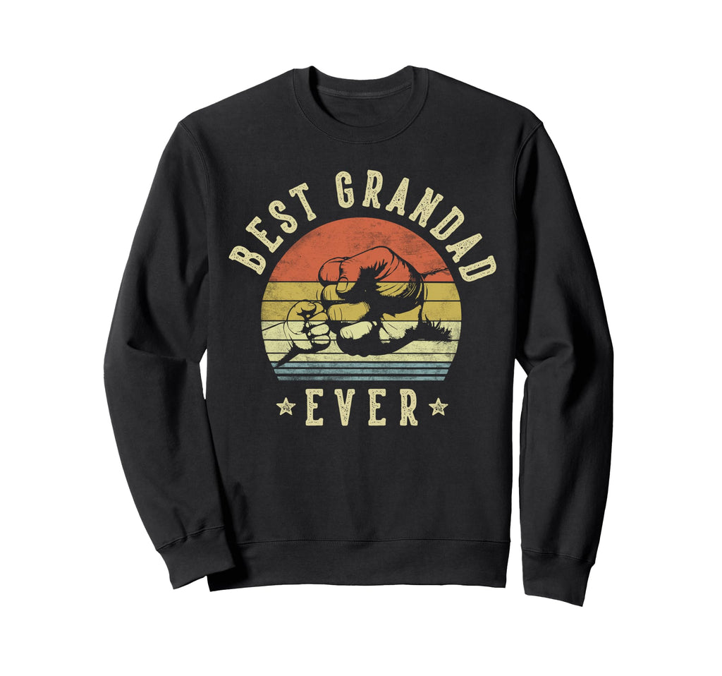 Best Grandad Ever Fist Bump Grandad Sweatshirt - Unique Graphic Unisex - T-Shirt, Sweatshirt, Hoodie