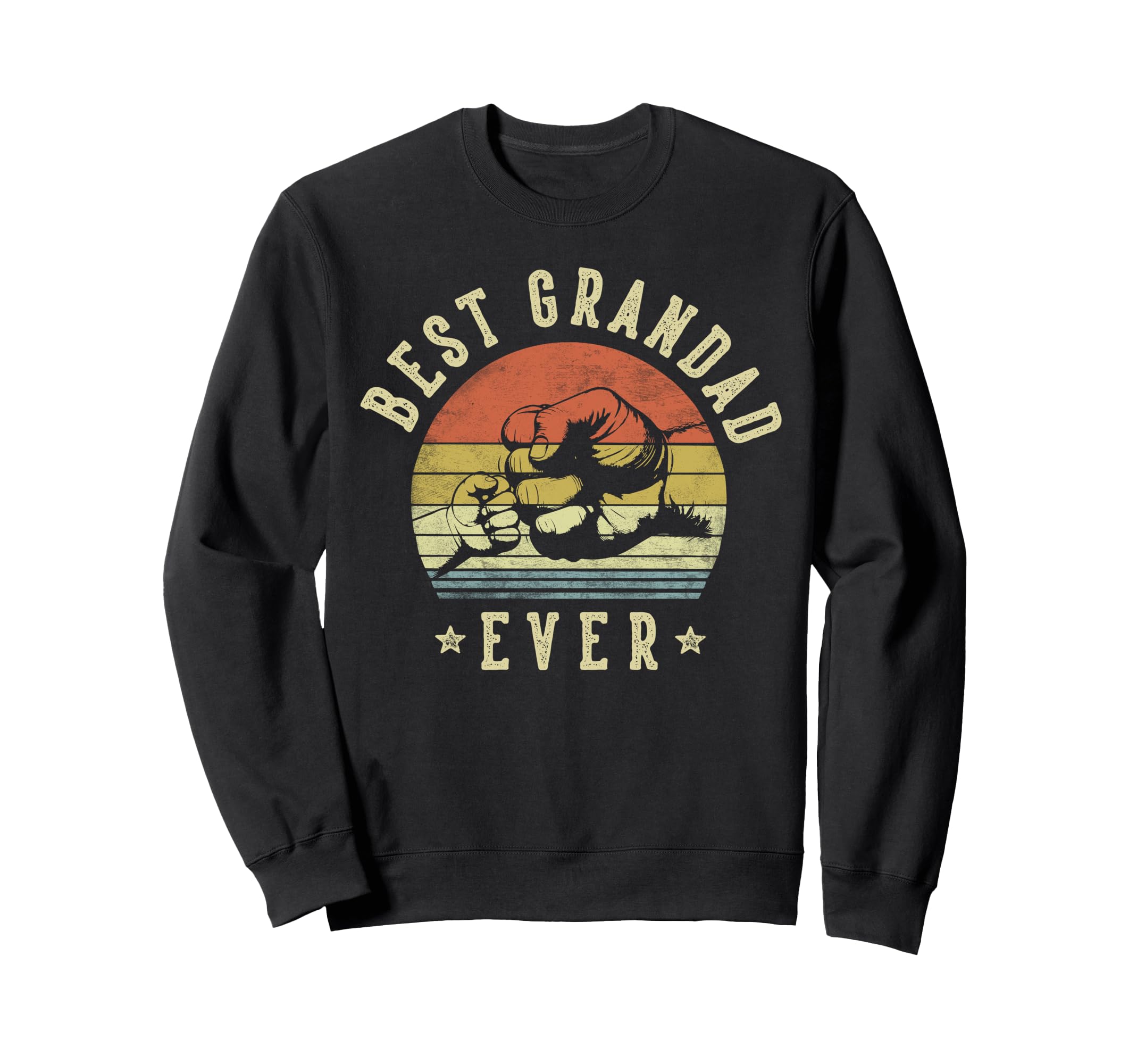 Best Grandad Ever Fist Bump Grandad Sweatshirt - Unique Graphic Unisex - T-Shirt, Sweatshirt, Hoodie