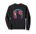 Black Cat Sunset City Aesthetic Art Sweatshirt - Novelty Apparel for Adults - T-Shirt, Sweatshirt, Hoodie
