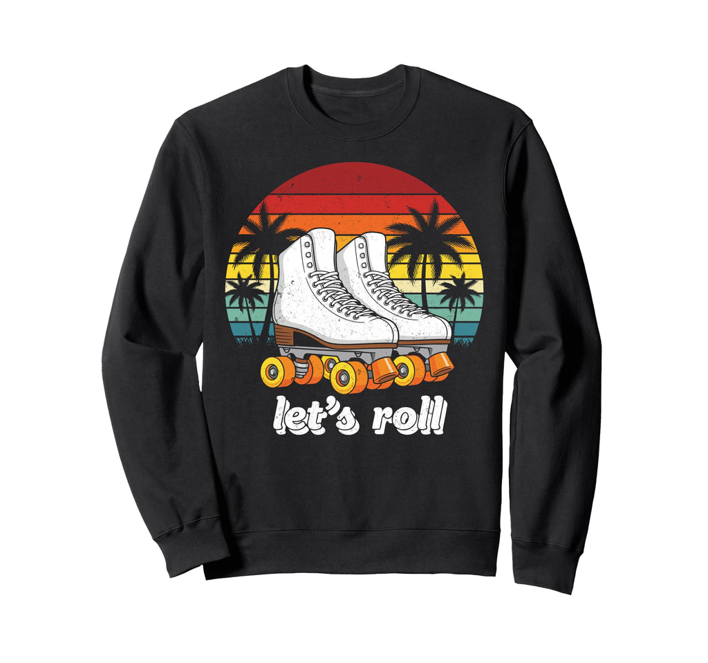 Palm Trees Lets Roll Quad Roller Sweatshirt - Streetwear Style for Adults - T-Shirt, Sweatshirt, Hoodie