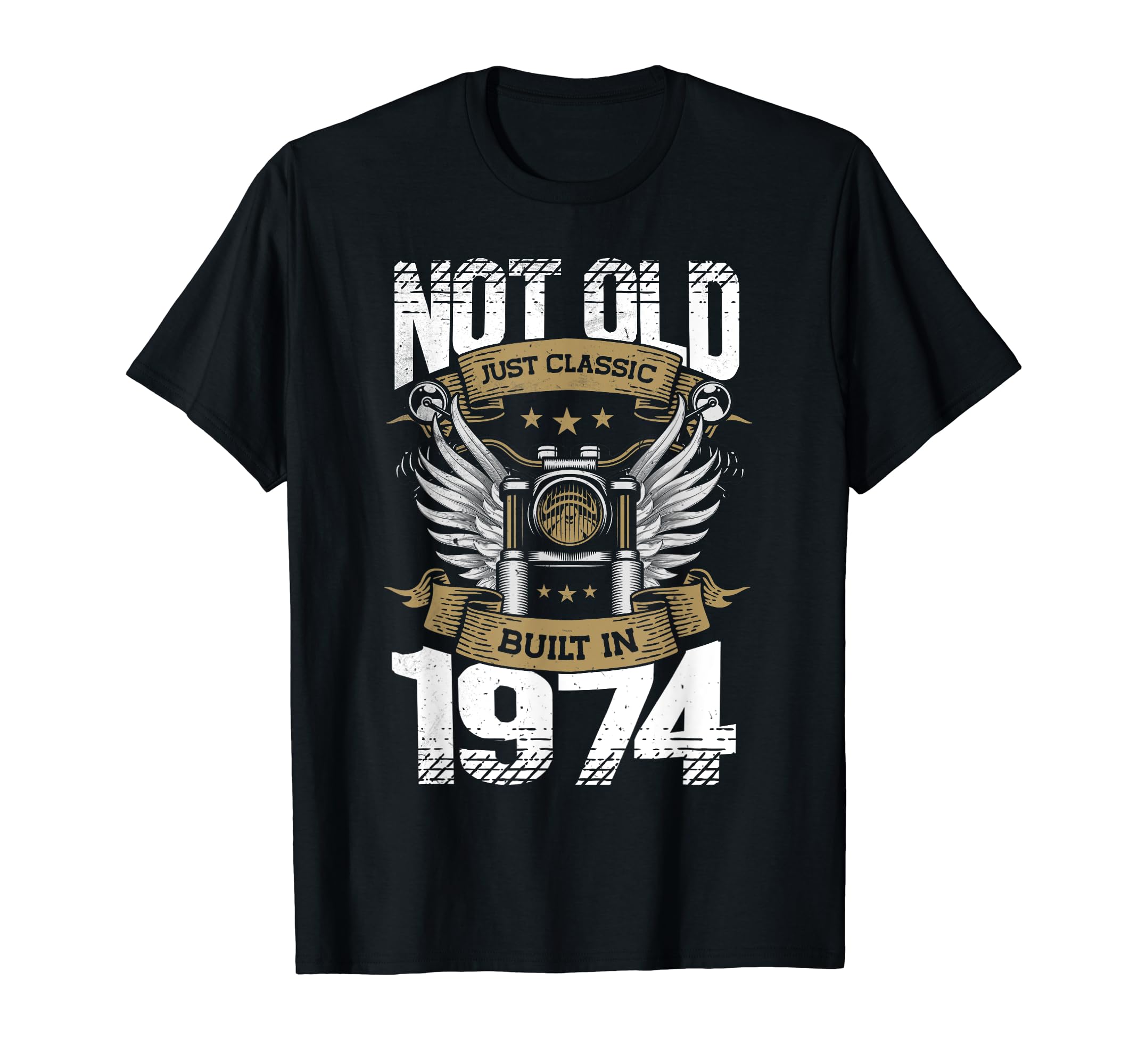 Motorcycle Biker Birthday Built 1974 T-Shirt - Custom Art Print Men Women - T-Shirt, Sweatshirt, Hoodie