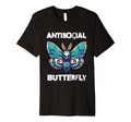 Antisocial Butterfly Funny Death Head T-Shirt - Streetwear Style Unisex - T-Shirt, Sweatshirt, Hoodie