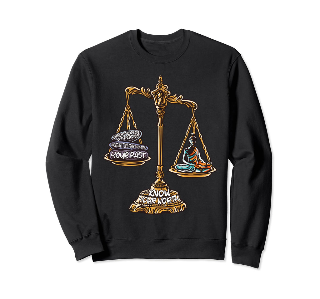Mindfulness Meditation Your Worth Sweatshirt - Novelty Apparel Unisex - T-Shirt, Sweatshirt, Hoodie