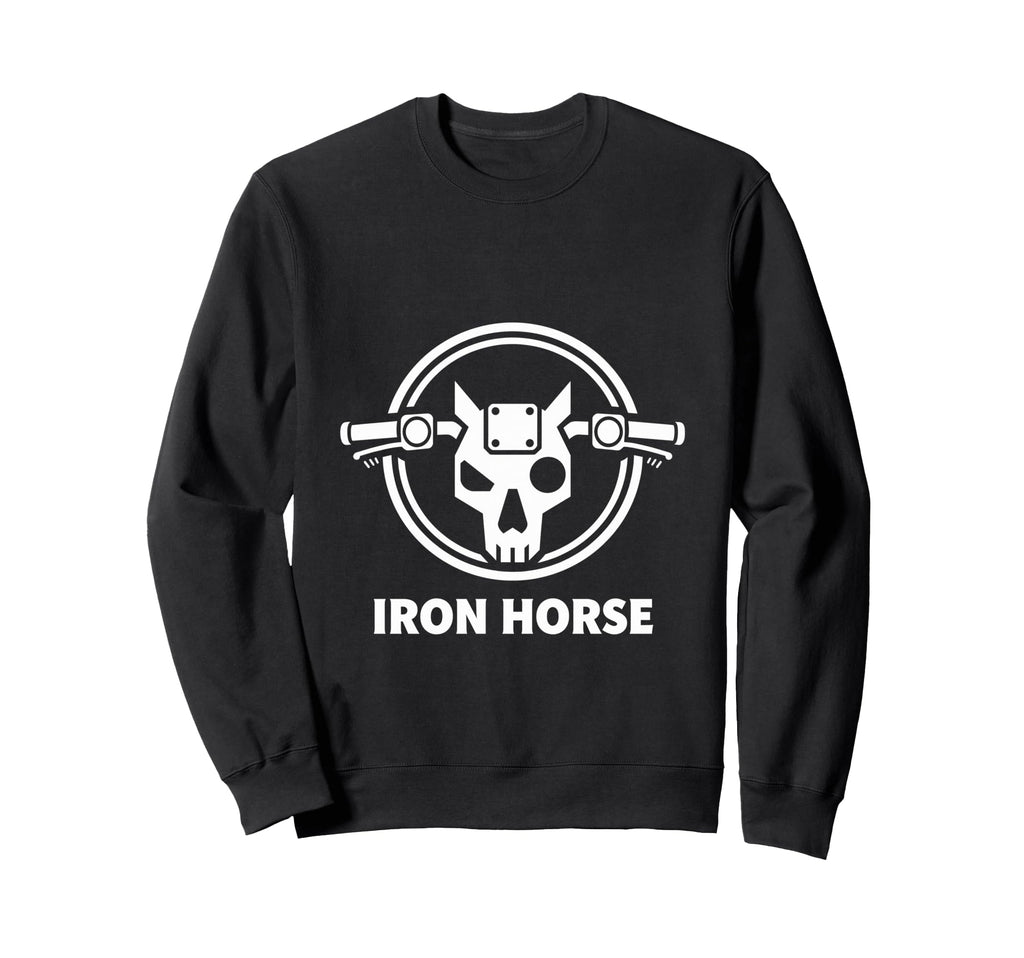 Iron Horse Skull Motorcycle Rider Sweatshirt - Streetwear Style Men Women - T-Shirt, Sweatshirt, Hoodie