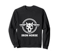 Iron Horse Skull Motorcycle Rider Sweatshirt - Streetwear Style Men Women - T-Shirt, Sweatshirt, Hoodie