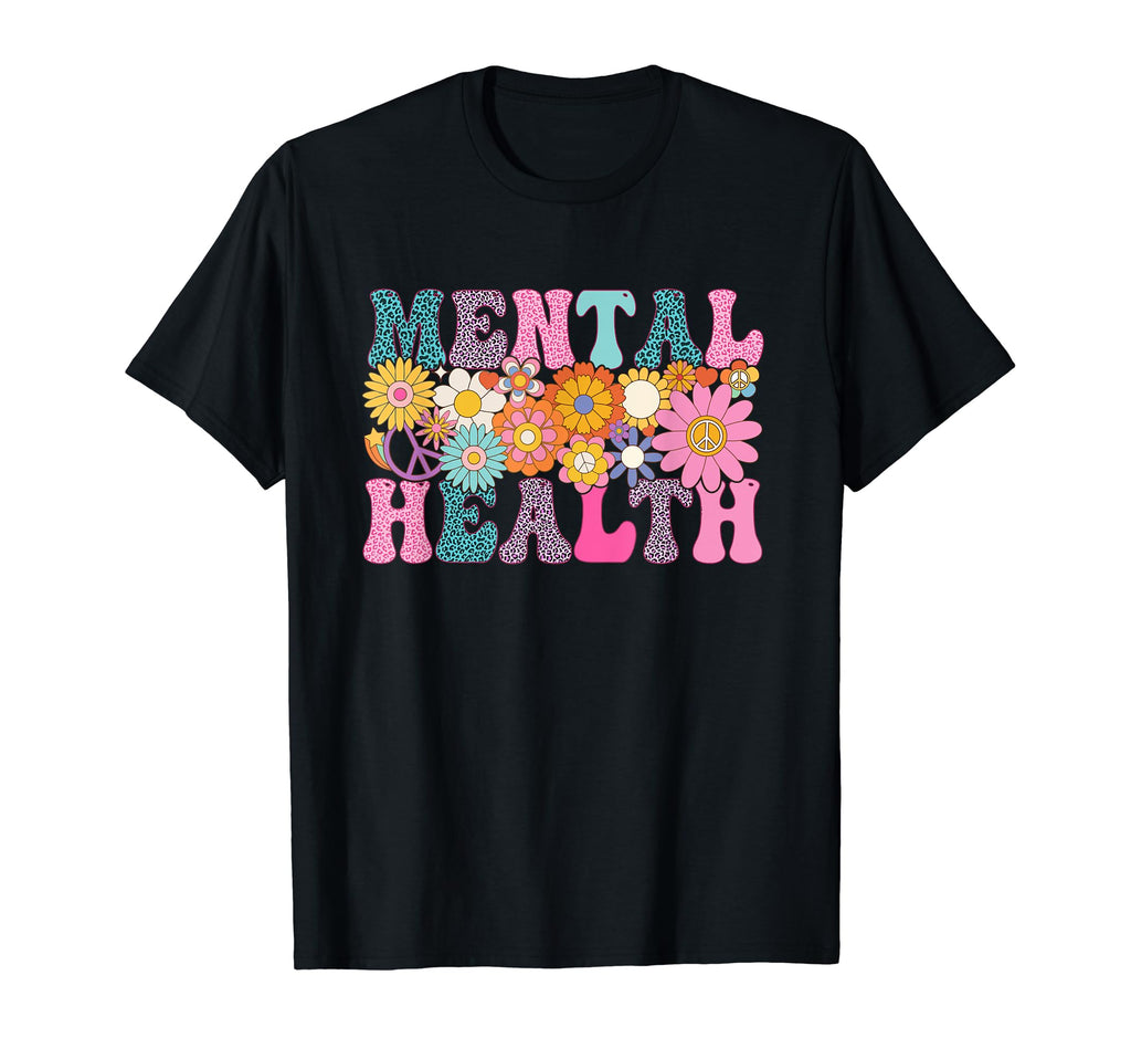 Mental Health Week Groovy Leopard T-Shirt - Minimalist Print for Adults - T-Shirt, Sweatshirt, Hoodie