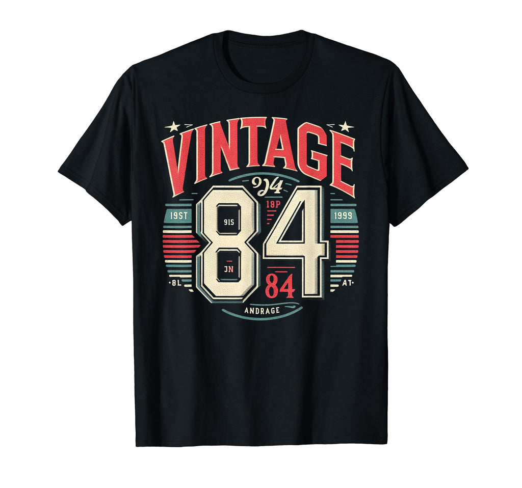 1984 Birthday 84 Born 1984 Typography T-Shirt - Minimalist Print for Adults - T-Shirt, Sweatshirt, Hoodie