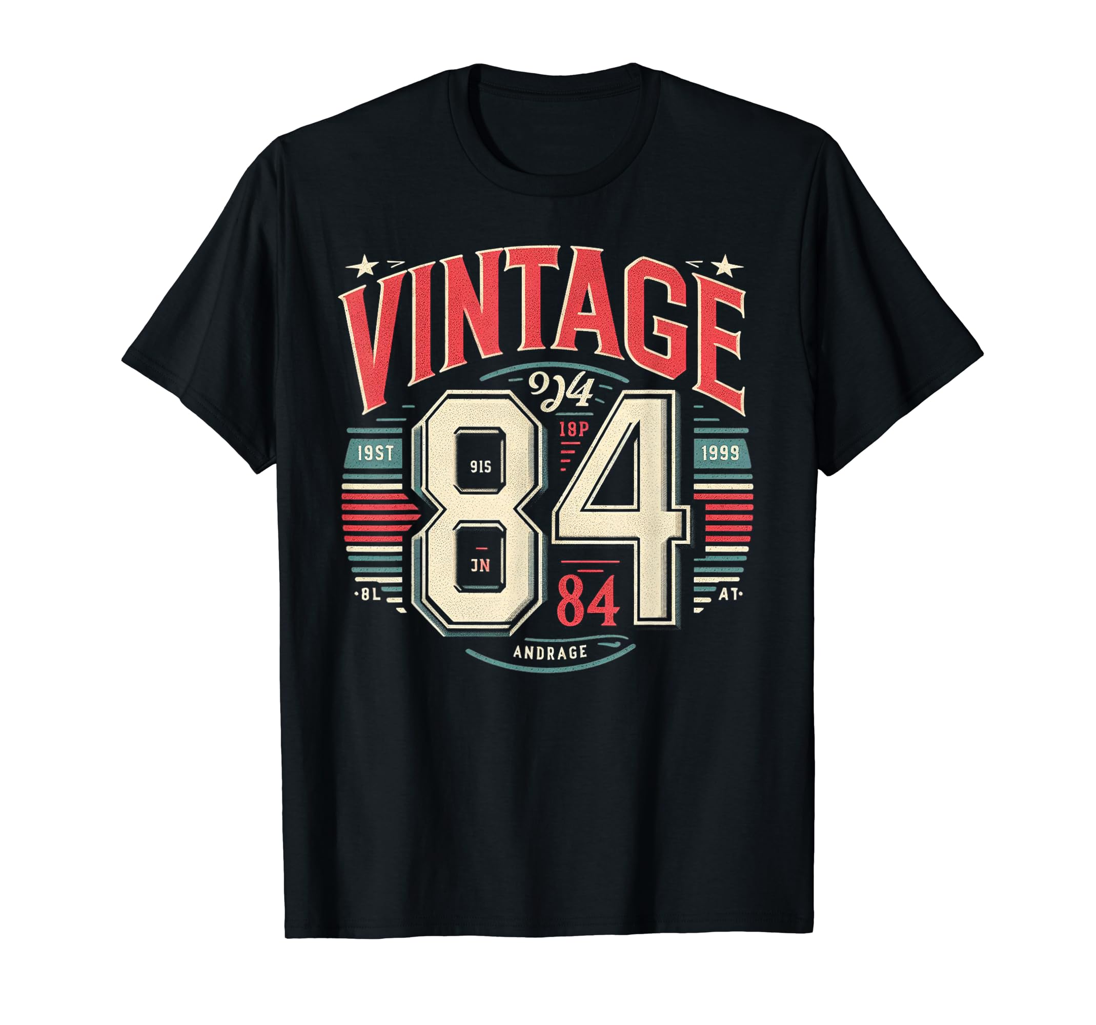 1984 Birthday 84 Born 1984 Typography T-Shirt - Minimalist Print for Adults - T-Shirt, Sweatshirt, Hoodie