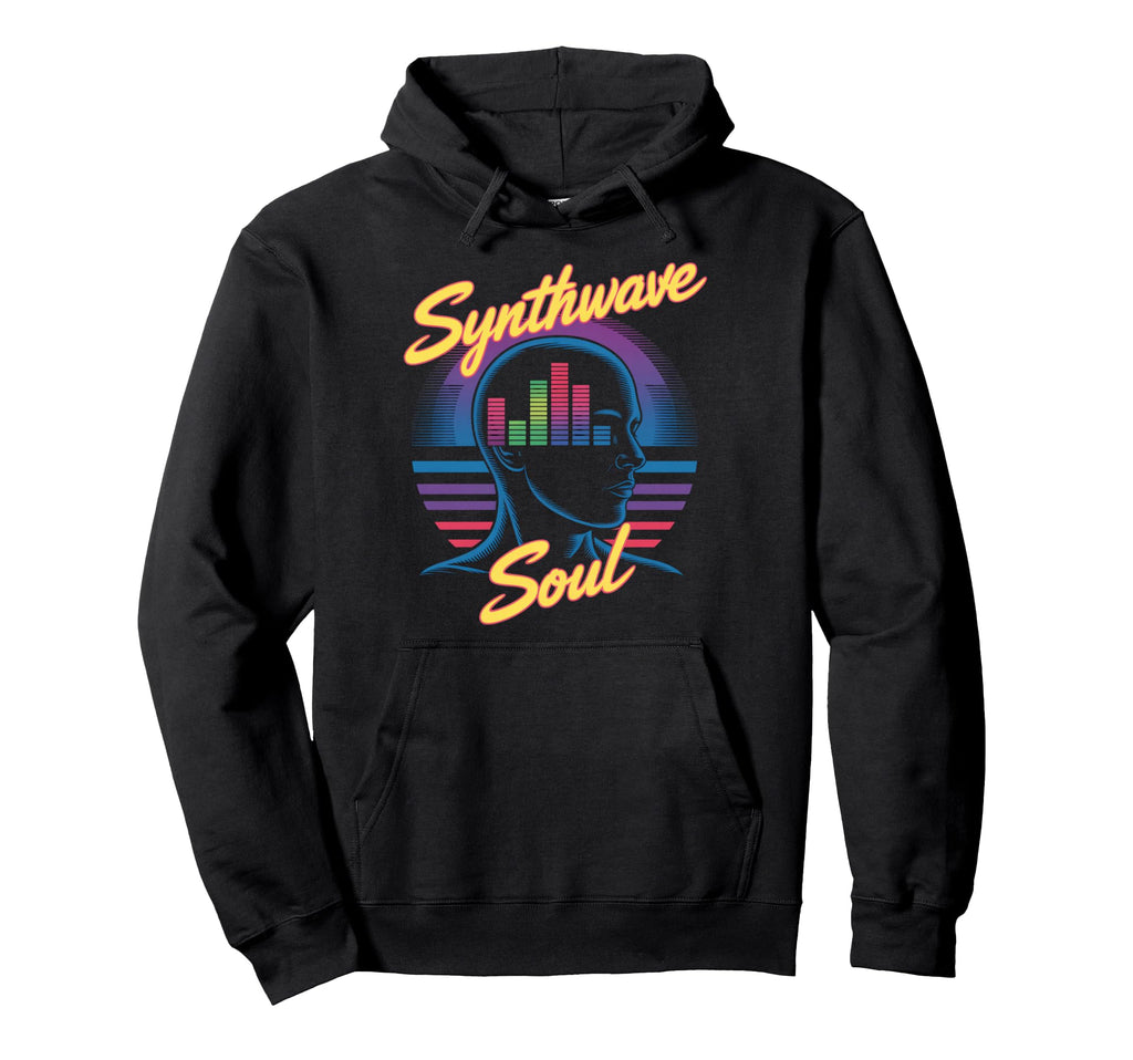 Synthwave Soul Wave Aesthetic Hoodie - Fun Novelty Design for Adults - T-Shirt, Sweatshirt, Hoodie