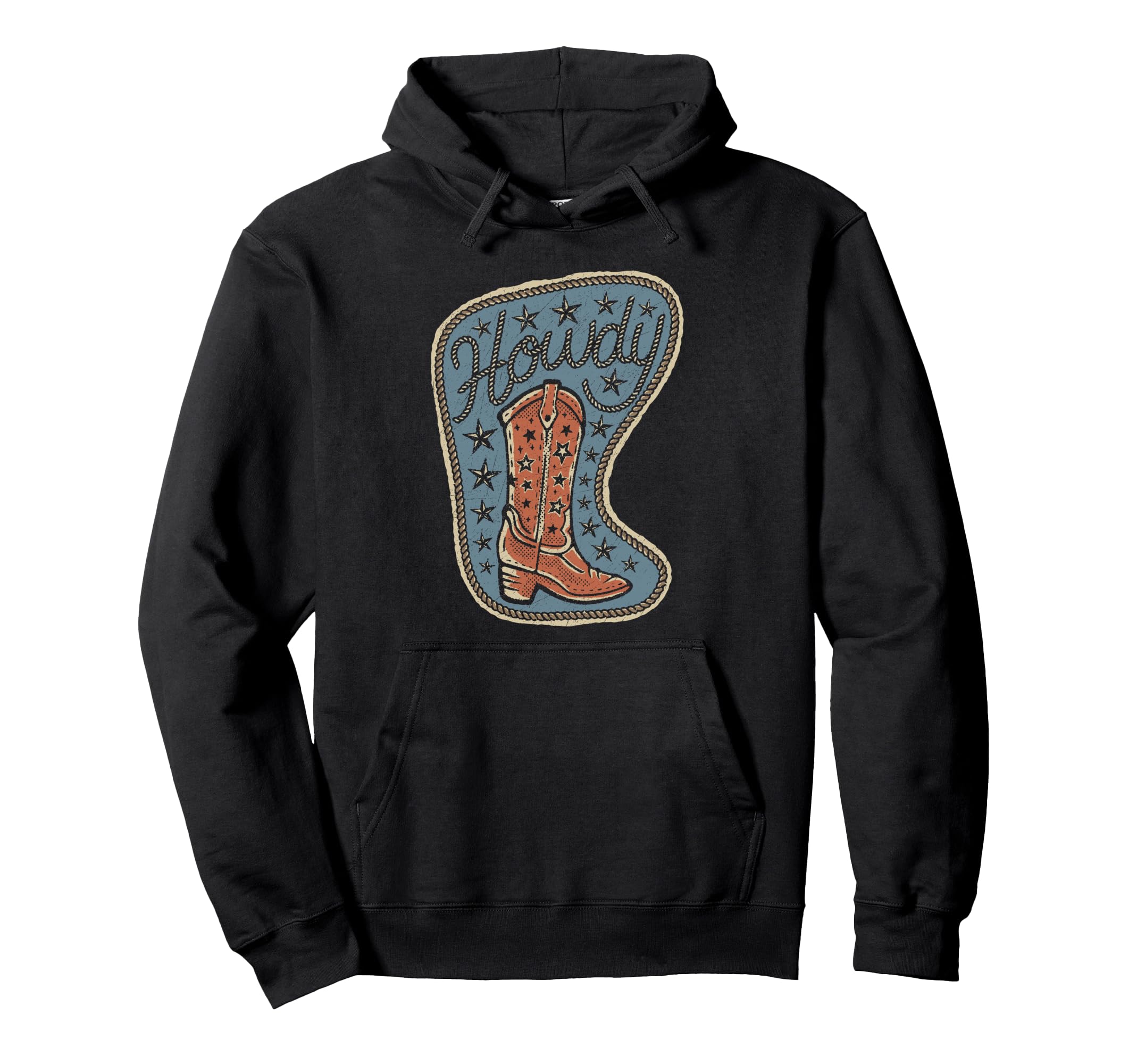 Rodeo Howdy Cowgirl Cowboy Boots Hoodie - Fun Novelty Design Men Women - T-Shirt, Sweatshirt, Hoodie