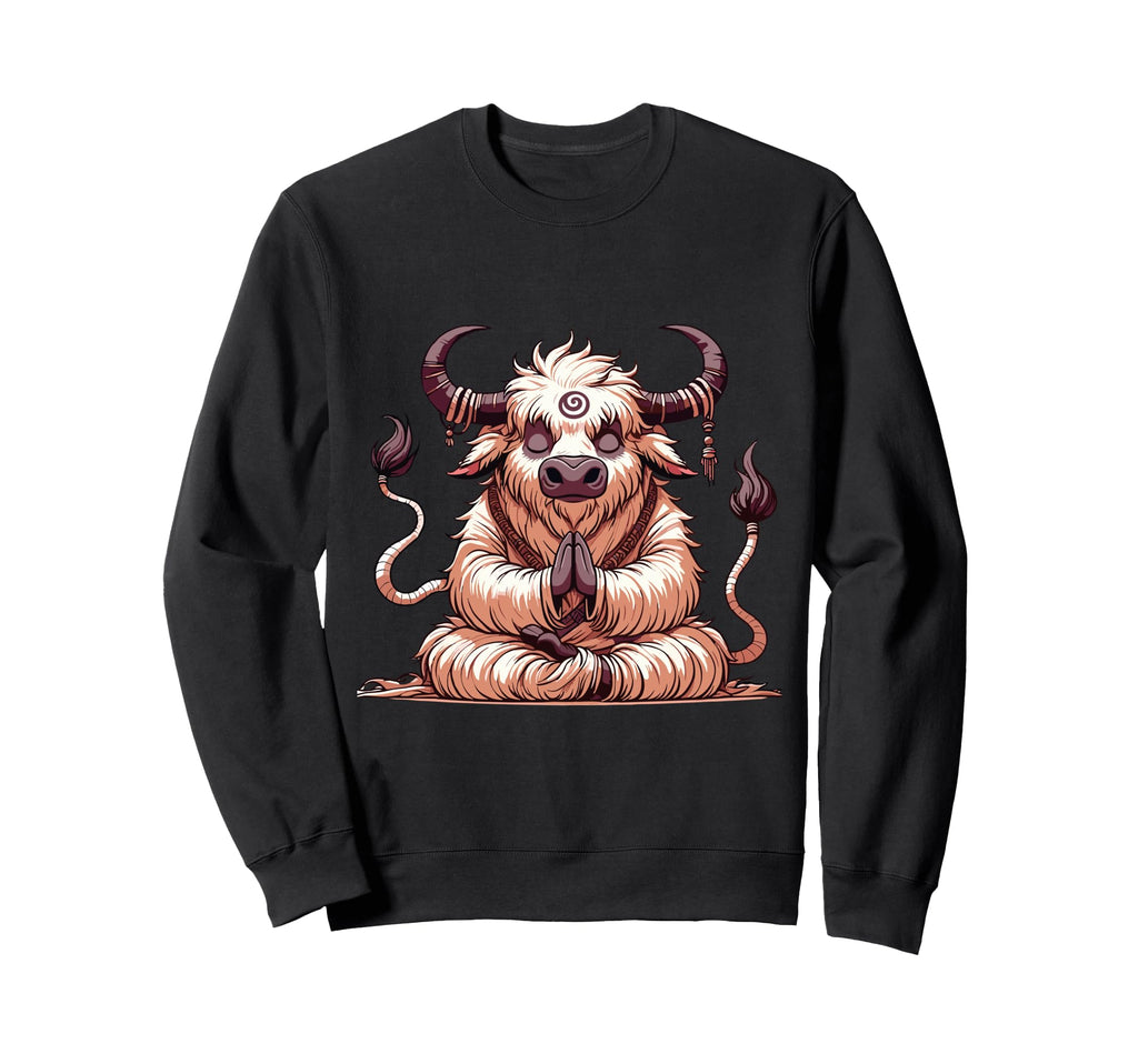 Meditation Yak Yoga Pose Relaxing Sweatshirt - Novelty Apparel for Adults - T-Shirt, Sweatshirt, Hoodie