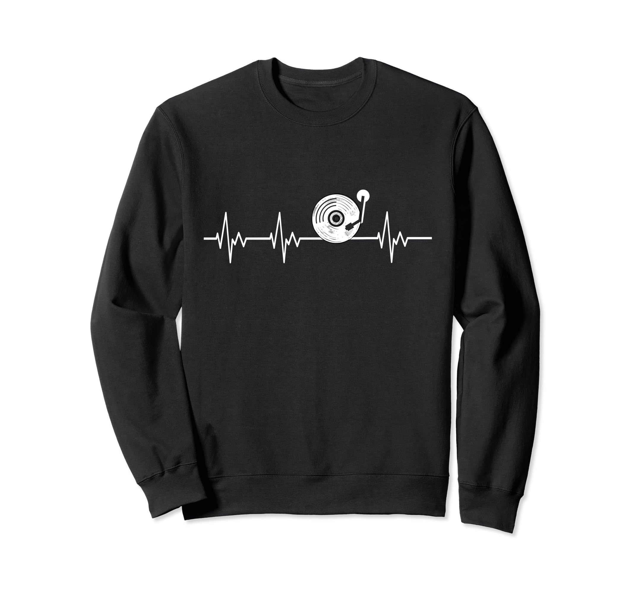 Vinyl Record Heartbeat Record Sweatshirt - Custom Art Print for Adults - T-Shirt, Sweatshirt, Hoodie