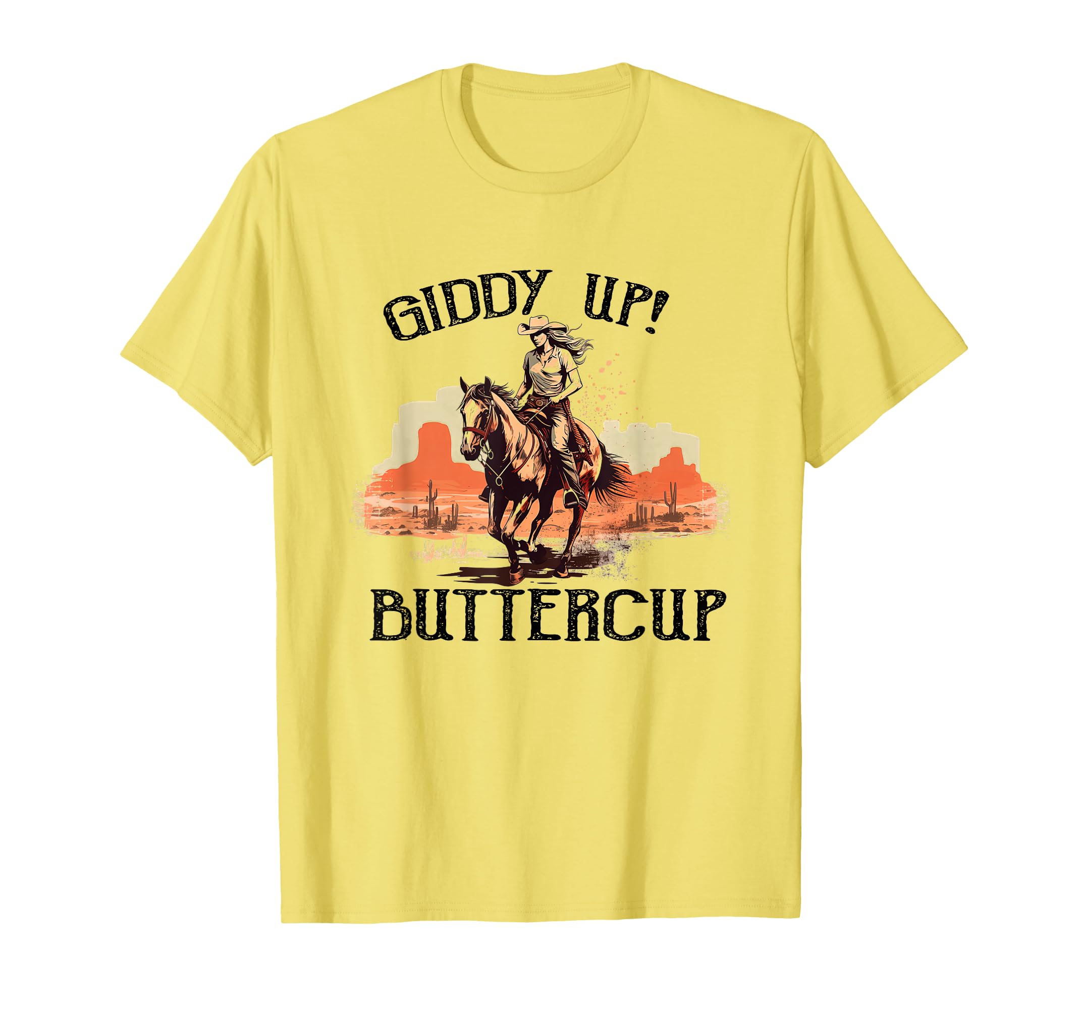 Country Western Giddy Up Buttercup T-Shirt - Aesthetic Graphic for Adults - T-Shirt, Sweatshirt, Hoodie