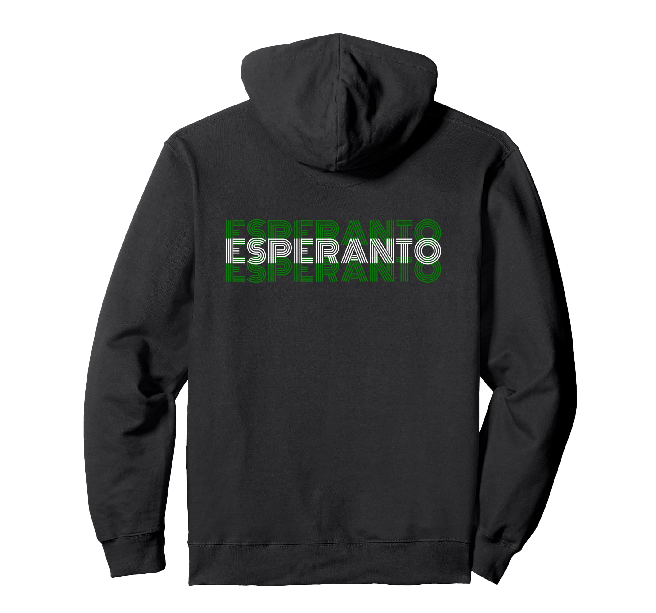 Esperanto 70S Language Text Hoodie - Graphic Print for Adults - T-Shirt, Sweatshirt, Hoodie