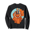 Meditation Monk Illustration Sweatshirt - Trendy Graphic Unisex - T-Shirt, Sweatshirt, Hoodie