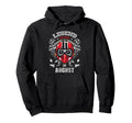 Biker Born August Motorcycle Birthday Hoodie - Novelty Apparel Unisex - T-Shirt, Sweatshirt, Hoodie