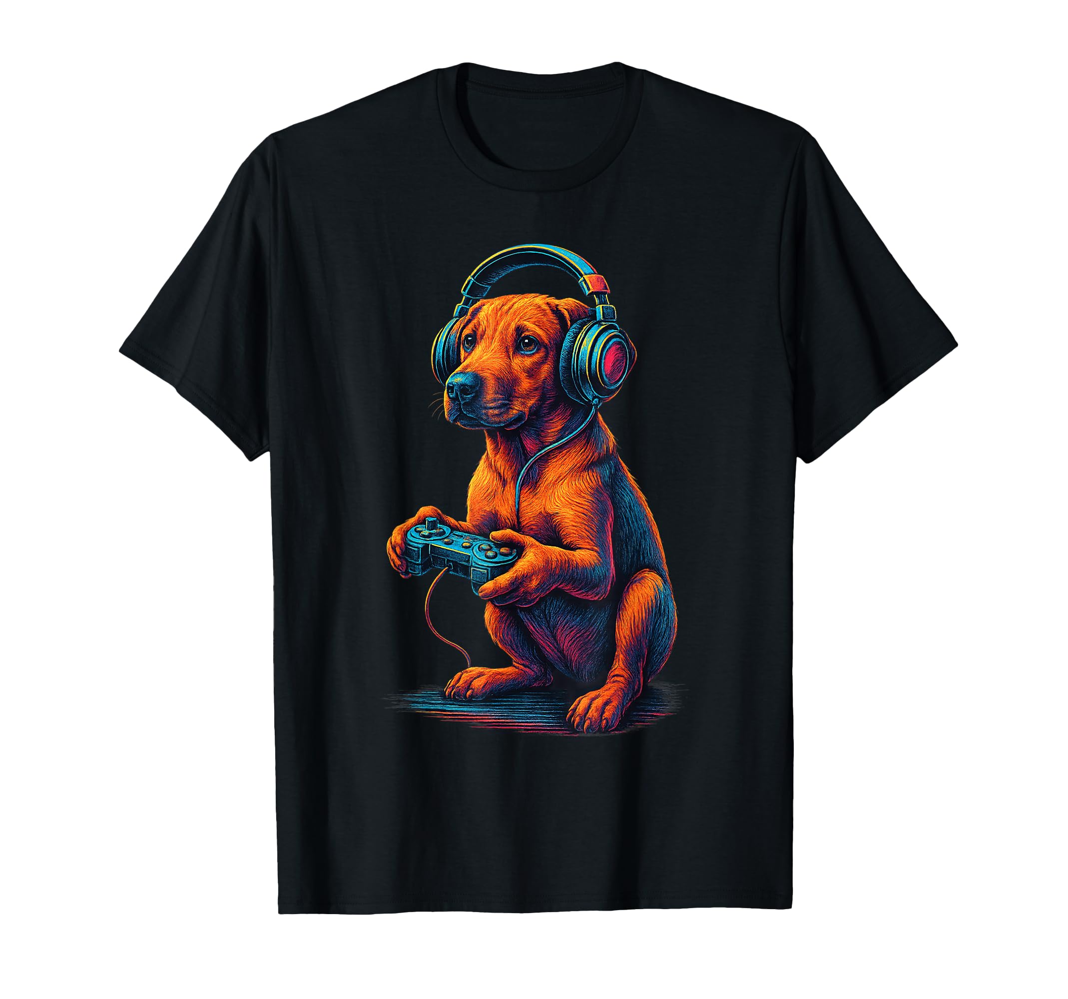 Rhodesian Ridgeback Gamer Gaming Dog T-Shirt - Streetwear Style Men Women - T-Shirt, Sweatshirt, Hoodie