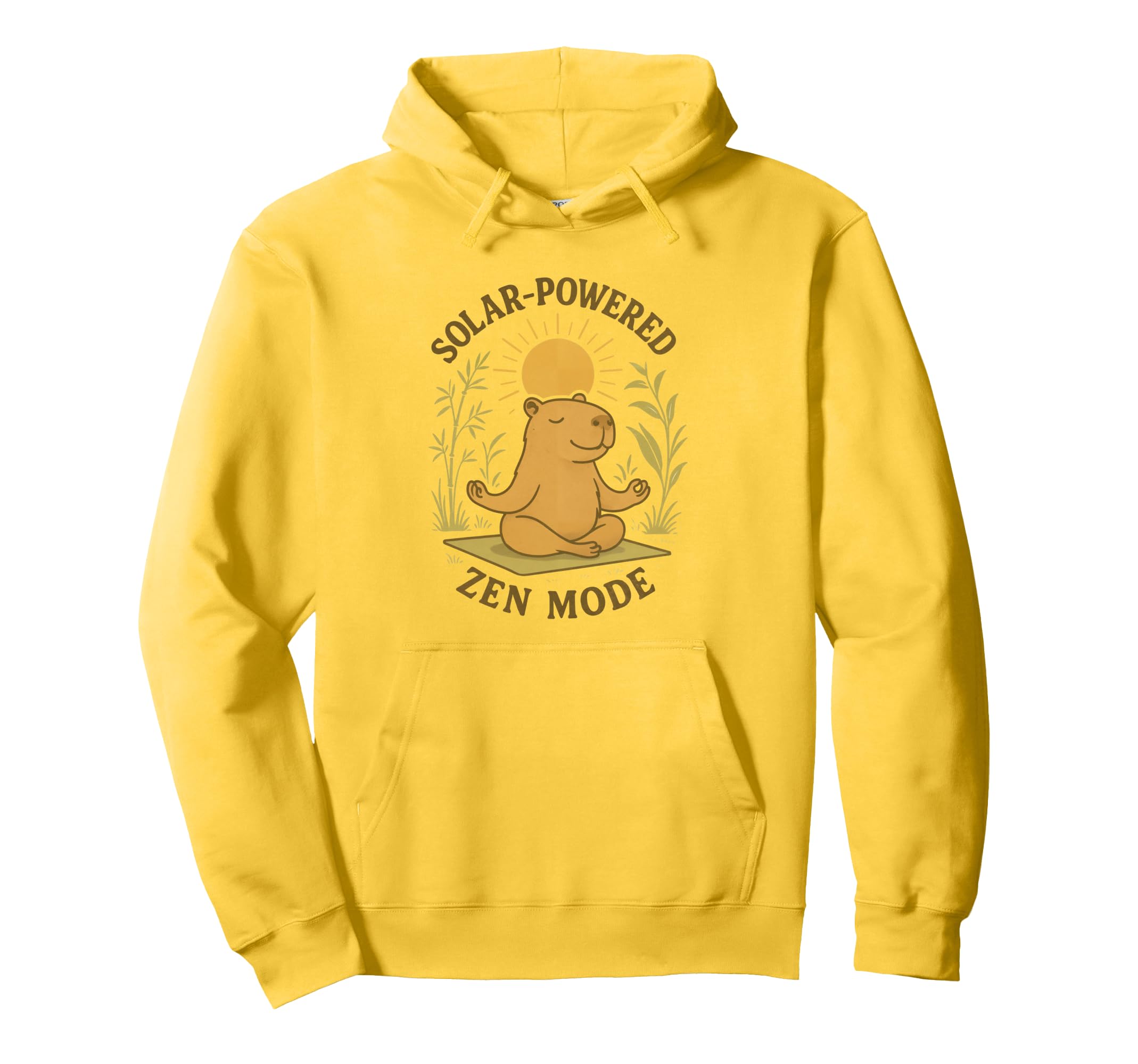 Capybara Yoga Zen Mode Relaxing Solar Hoodie - Novelty Apparel Unisex - T-Shirt, Sweatshirt, Hoodie