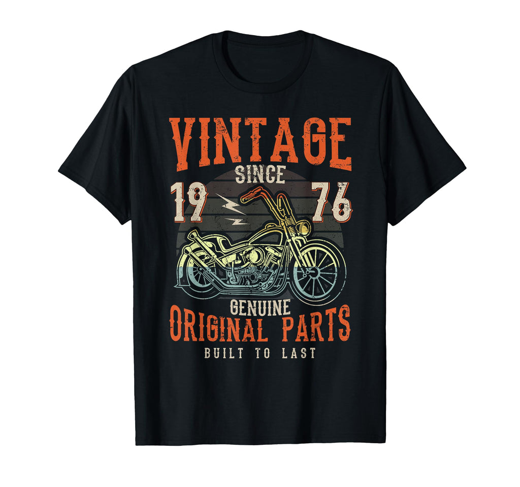 50Th Birthday 1976 Motorcycle Chopper T-Shirt - Novelty Apparel Unisex - T-Shirt, Sweatshirt, Hoodie