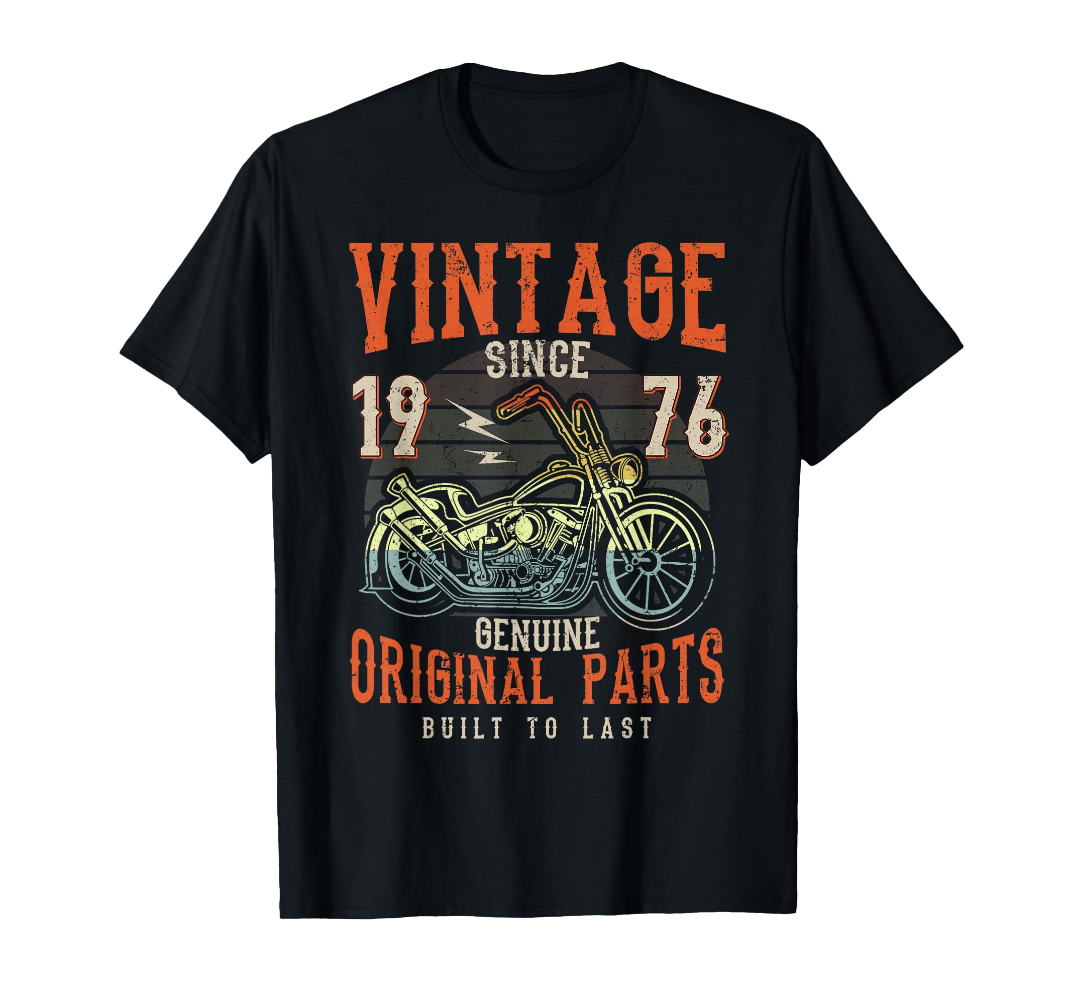 50Th Birthday 1976 Motorcycle Chopper T-Shirt - Novelty Apparel Unisex - T-Shirt, Sweatshirt, Hoodie