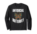 Antisocial Butterfly T-Shirt - Minimalist Print Men Women - T-Shirt, Sweatshirt, Hoodie