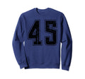 Number 45 Distressed Grunge Sweatshirt - Aesthetic Graphic for Adults - T-Shirt, Sweatshirt, Hoodie