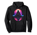 Synthwave Cat Samurai Mediation Hoodie - Streetwear Style for Adults - T-Shirt, Sweatshirt, Hoodie