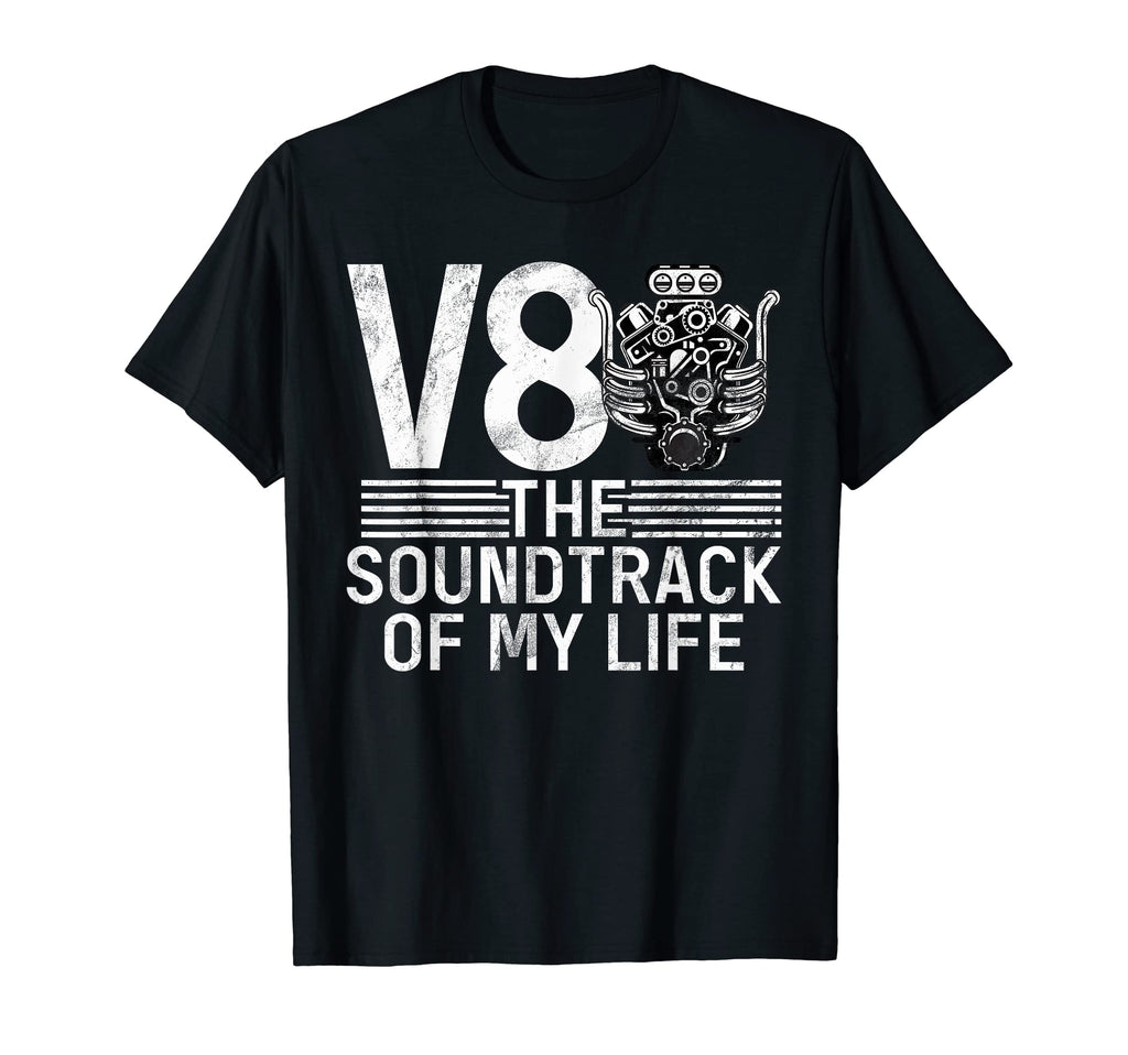 V8 Soundtrack My Life Muscle Car T-Shirt - Graphic Print Men Women - T-Shirt, Sweatshirt, Hoodie