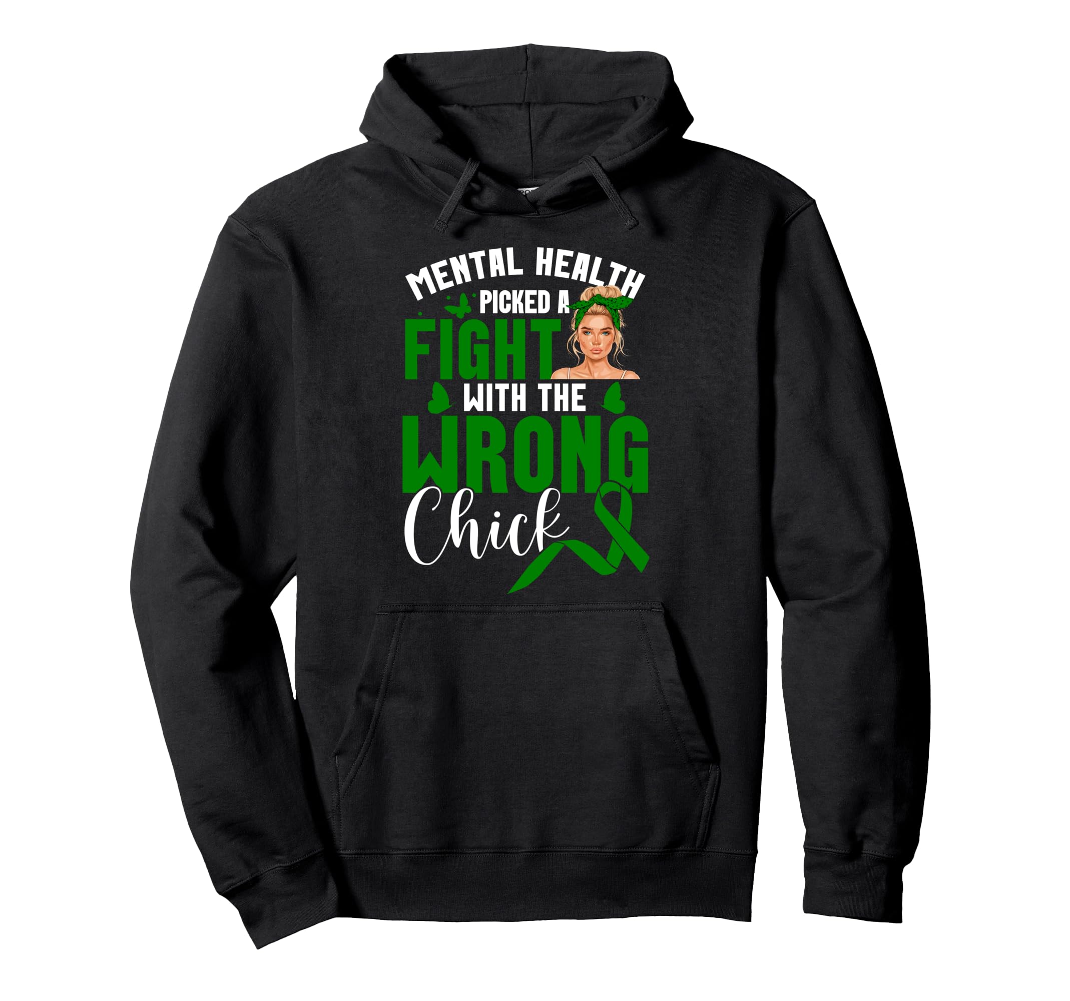 Mental Health Awareness Fight Wrong Hoodie - Novelty Apparel for Adults - T-Shirt, Sweatshirt, Hoodie
